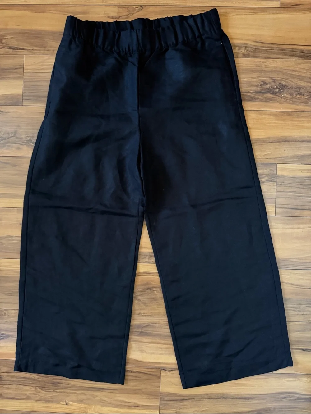 H&M Women’s Linen Blend Pull On Wide-Leg Pants